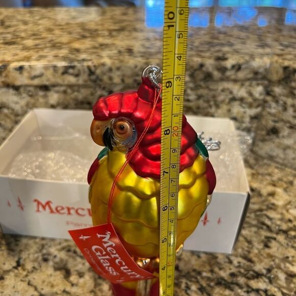 Dept 56 hand blown glass parrot ornament NEW - Picture 5 of 9